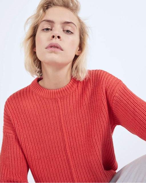 Round neck oversized sweater - Imagen 3